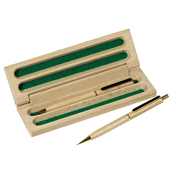 Magnifique parure de stylos en bois